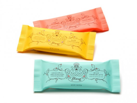 Fling Chocolate Package Design 570x428 50+ Creative Chocolate Package Designs