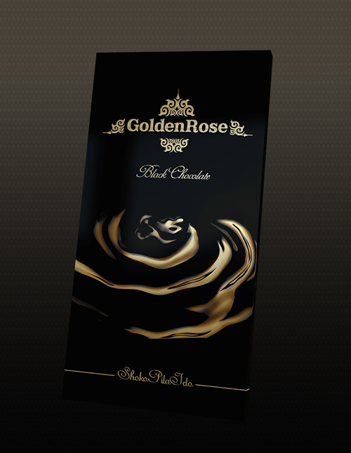Golden Rose Chocolate Package Design