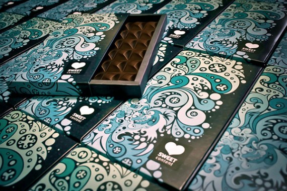 Sweet Content Chocolate Package Design 570x380 50+ Creative Chocolate Package Designs