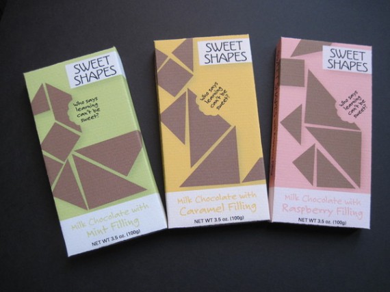 Sweet Shapes Chocolate Package Design 570x427 50+ Creative Chocolate Package Designs