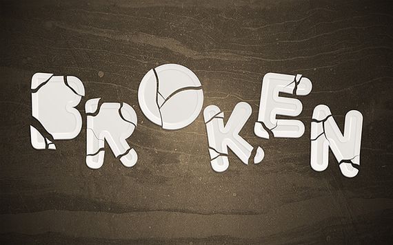 broken plate typography photoshop tutorial Photoshop Tutorials Roundup   November 2010