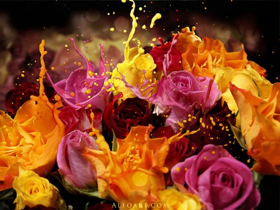 roses bouquet splash effect photoshop tutorial Photoshop Tutorials Roundup   November 2010