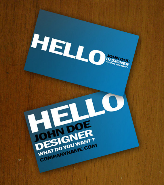 blue business card template 15+ Two Sided Business Card Templates