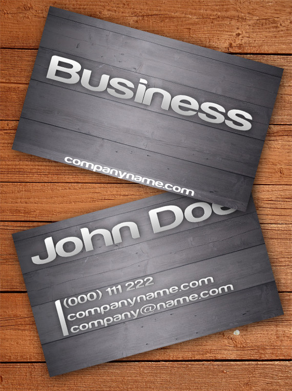 wooden business card 15+ Two Sided Business Card Templates