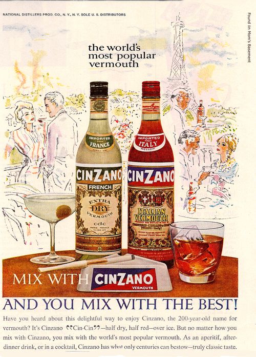 1960s Cinzano Print Ad Print Ad Designs Through the Decades: The 60s