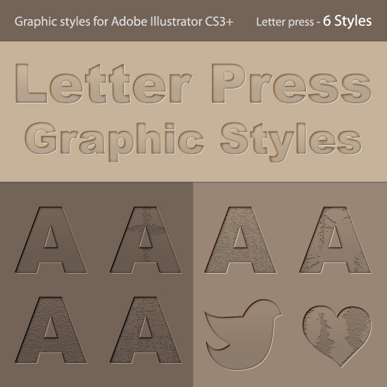 7 Addons for Illustrator letter press graphic style Design Cocktail 5 – 49 Design Goodies at a Killer Price & Giveaway