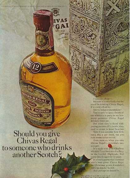 Chivas Regal Print Ad 1963 Print Ad Designs Through the Decades: The 60s