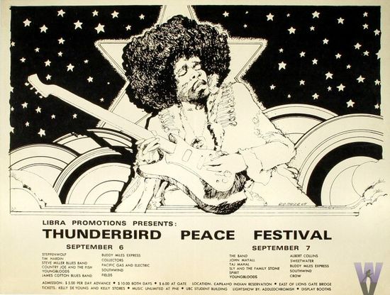 Jimi Hendrix Print Ad 1960s Print Ad Designs Through the Decades: The 60s