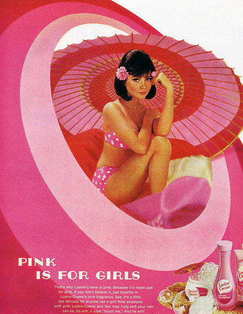 Lustre Cream Pink is for girls Print Ad 1960s Print Ad Designs Through the Decades: The 60s