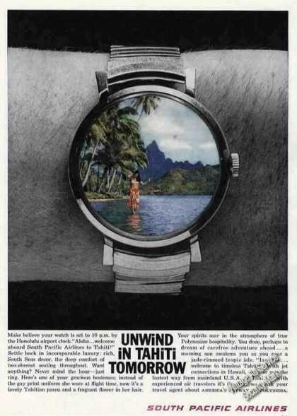 South Pacific Airlines Print Ad Print Ad Designs Through the Decades: The 60s