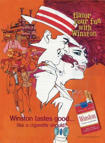 Winston Print Ad 1966 2 Print Ad Designs Through the Decades: The 60s