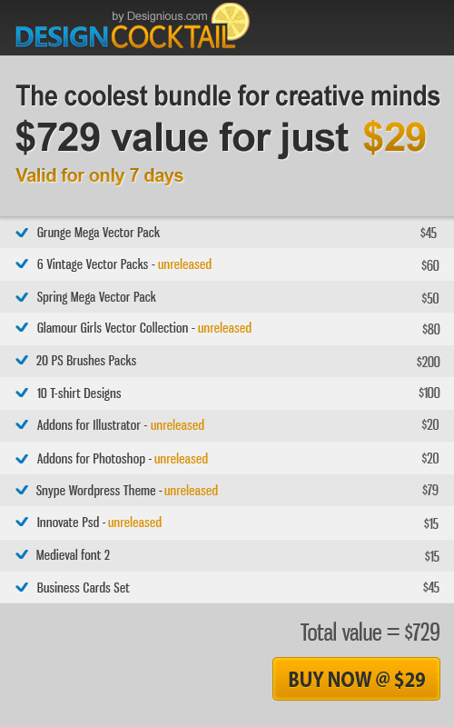 banner 5501 Design Cocktail 5 – 49 Design Goodies at a Killer Price & Giveaway