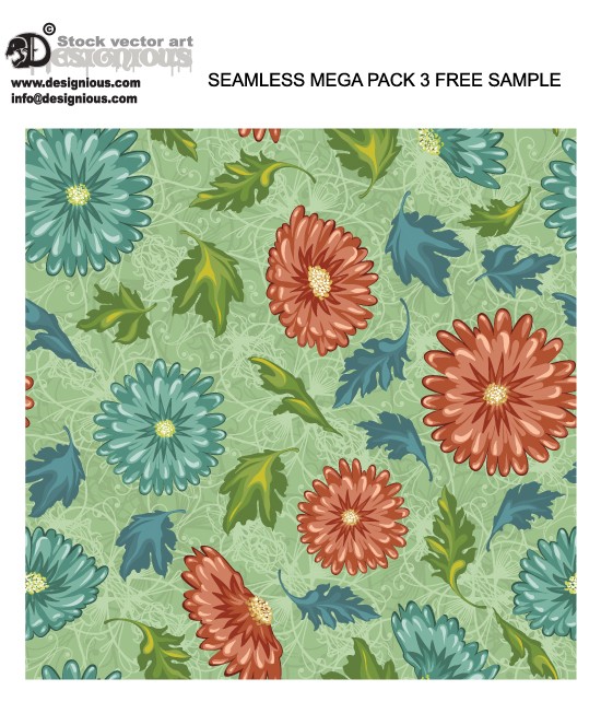 designious seamless patterns mega pack 3 free sample Download: Free Vector Pattern from Designious.com