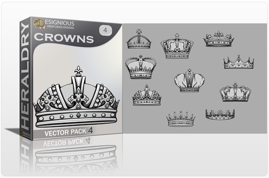 designious crowns vector pack 4 preview 1 New & Fabulous Vector Packs and T Shirt Designs from Designious.com 