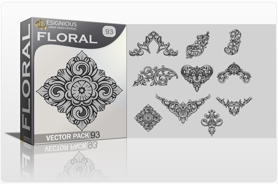 designious floral vector pack 93 preview 1 New & Fabulous Vector Packs and T Shirt Designs from Designious.com 
