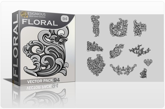 designious floral vector pack 94 preview 1 New & Fabulous Vector Packs and T Shirt Designs from Designious.com 