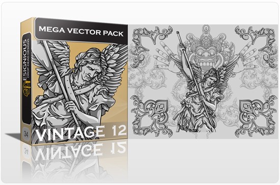 designious vintage mega pack 12 preview 1 New & Fabulous Vector Packs and T Shirt Designs from Designious.com 