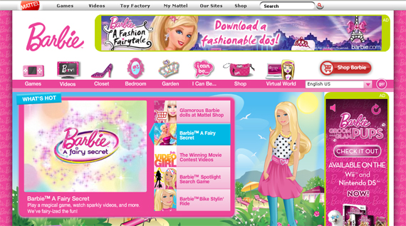 Barbie Website Color Psychology in Web Design   Big Websites Case Studies