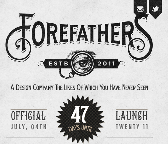 Forefathers Website Design1 Creative Typography in Web Design   Breaking the Rules