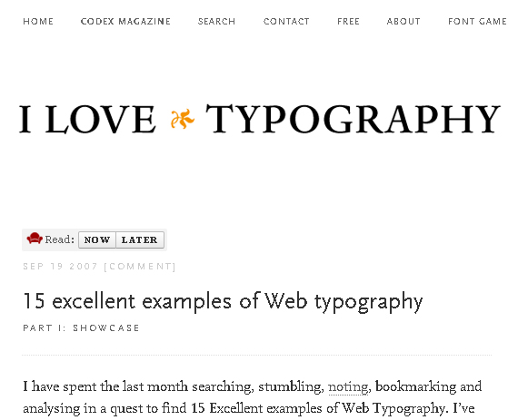 I love typography Website Design Creative Typography in Web Design   Breaking the Rules