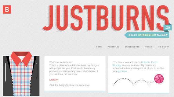 Justin Burns Website Design Creative Typography in Web Design   Breaking the Rules