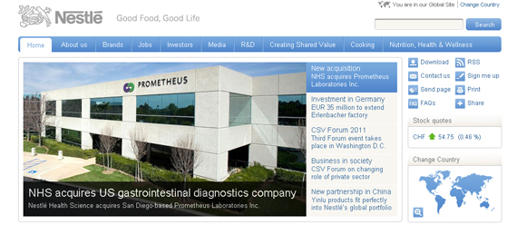 Nestle Website Design Color Psychology in Web Design   Big Websites Case Studies
