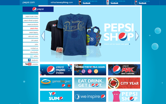 Pepsi Website Color Psychology in Web Design   Big Websites Case Studies