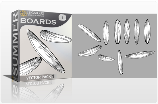 designious surf boards vector pack 1 preview 1 Fresh Summer Vector Packs from Designious.com