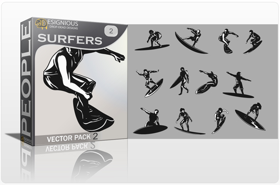 designious surfers vector pack 2 preview 1 Fresh Summer Vector Packs from Designious.com