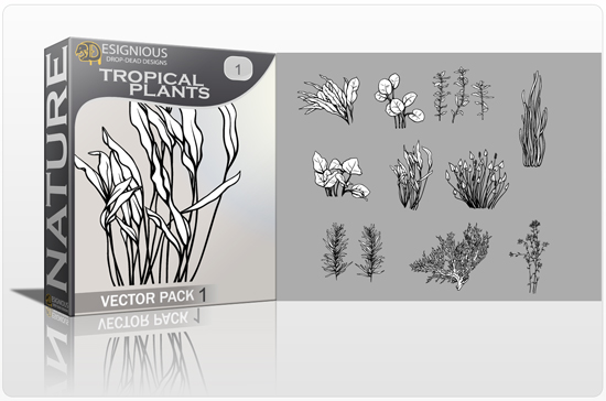 designious tropical plants vector pack 1 preview 1 Fresh Summer Vector Packs from Designious.com