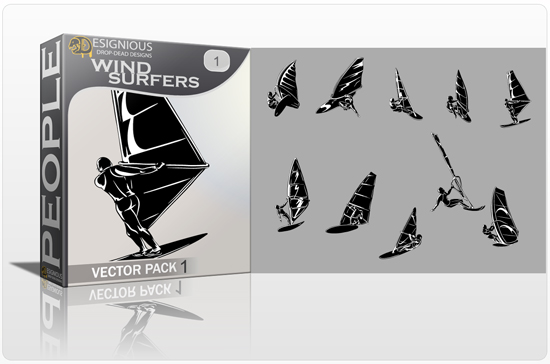 designious wind surfers vector pack 1 preview 1 Fresh Summer Vector Packs from Designious.com