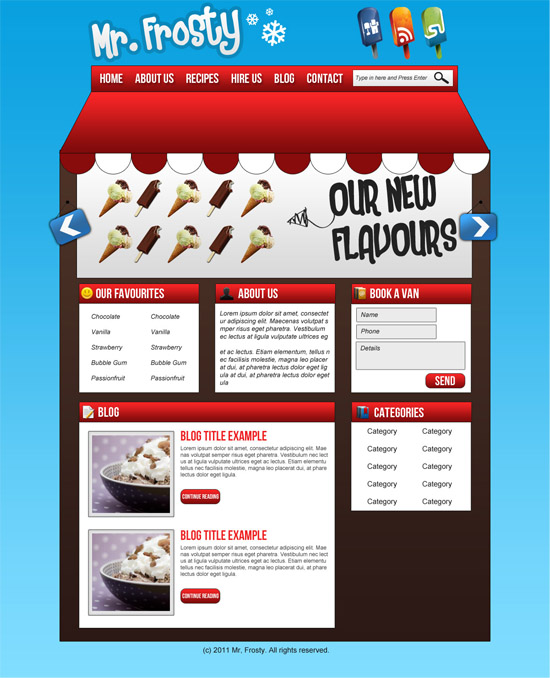 Shop front website layout Photoshop Tutorials Roundup   May 2011
