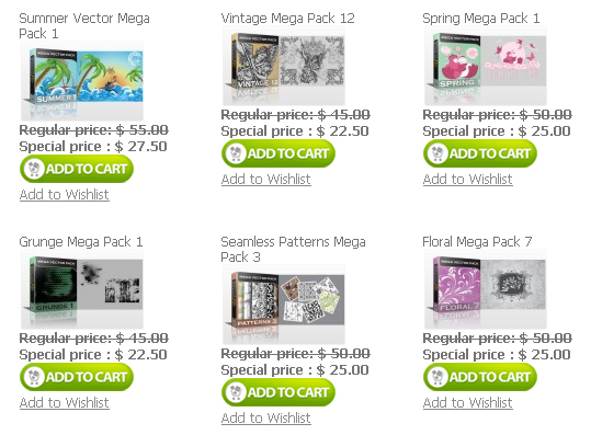 Vector Mega Packs Designious.com is Melting the Prices   50% Discount on All Products!