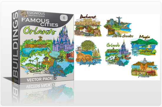 designious famous cities vector pack 6 preview 1 10 New and Incredible Vector Packs From Designious.com   60 Famous Cities 