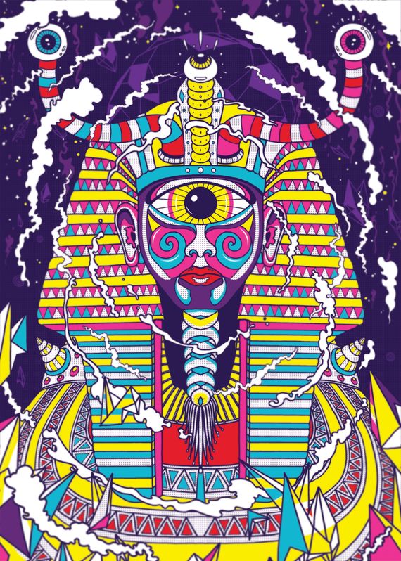 DIGI ARTS PSYCHEDELIC PHARAOH FINAL1 Photoshop Tutorials Roundup   August 2011