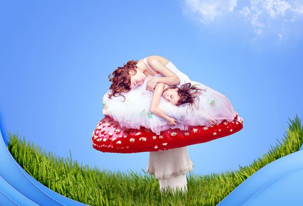 final DesignTNT tuts cute fantasy composition11 Photoshop Tutorials Roundup – July 2011