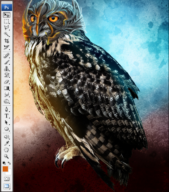 28 pixel 77 owl poster tutorial Design Process: How to create a movie poster with Photoshop and Paint Tool SAI