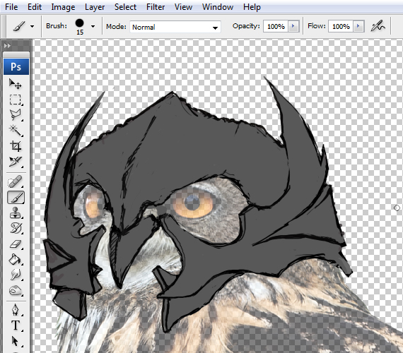 8 pixel 77 owl poster tutorial Design Process: How to create a movie poster with Photoshop and Paint Tool SAI