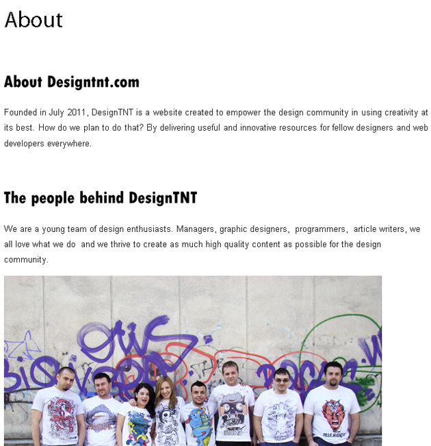 About page Designtnt 10 Ways to Make Your Blog More Attractive
