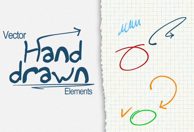 designTNT vector hand drawn elements Awesome new design goodies from Designtnt   WP Theme, Vectors, PS tutorials, Pricing tables & PS brushes!