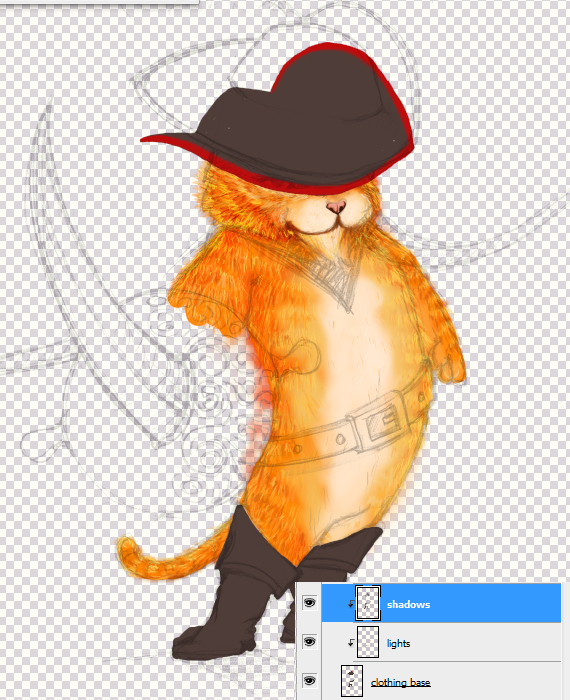 15.1 pixel 77 puss in boots photoshop tutorial Design Process: How to create a Puss in Boots movie poster in Photoshop