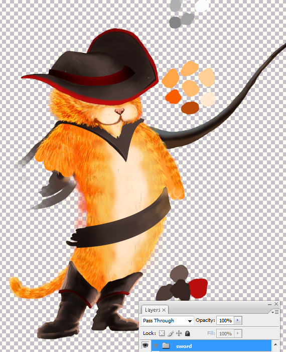 19 pixel 77 puss in boots photoshop tutorial Design Process: How to create a Puss in Boots movie poster in Photoshop
