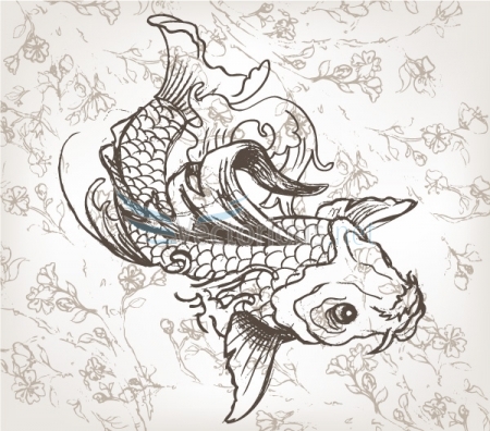 2625 hand drawn koi fish The Influence of Japanese Culture in Graphic Design