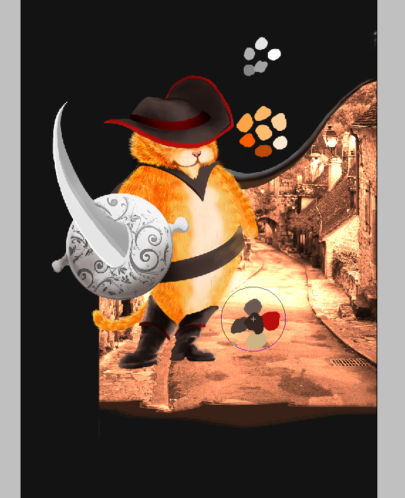 28 pixel 77 puss in boots photoshop tutorial Design Process: How to create a Puss in Boots movie poster in Photoshop