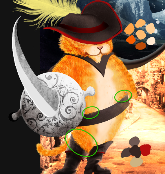 40.1 pixel 77 puss in boots photoshop tutorial1 Design Process: How to create a Puss in Boots movie poster in Photoshop