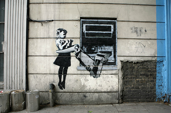 atm banksy 1031 15 Memorable Street Art Masterpieces by Banksy