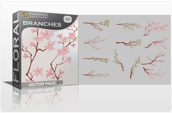 Japanese flowers in graphic