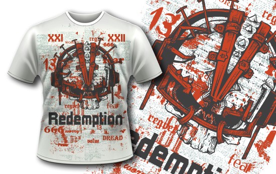designious t shirt design 376 How to Use Vector Skulls to Create Jaw Dropping Illustrations