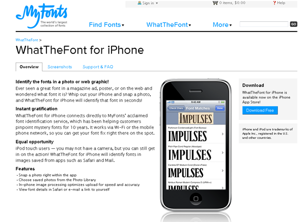 iPhone font app 1 Cool and Creative iPhone Font Applications