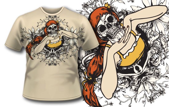 t shirt design 238 with skull How to Use Vector Skulls to Create Jaw Dropping Illustrations